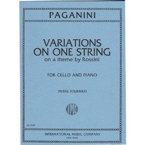 Paganini Niccolo Variations on One String on Theme by Rossini Moses Cello,Piano International Music